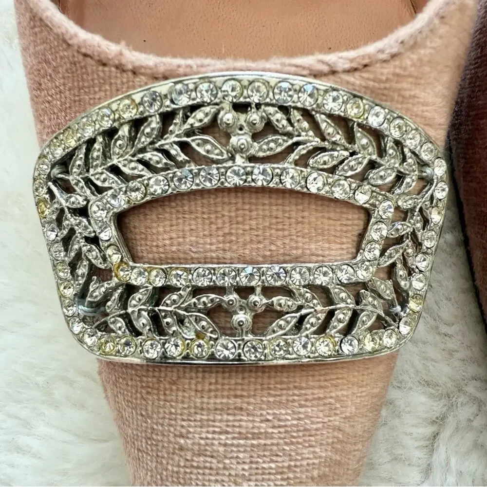 Manolo Blahnik RARE velvet high heels shoes with crystals size 38.5 EU